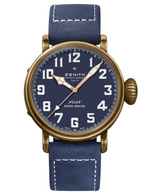 2019 Luxury Zenith Pilot Type 20 Extra Special Blue 29.2430.679/57.C808 Replica watch